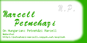 marcell petnehazi business card